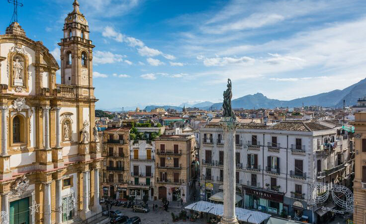 piazza san domenico vista dall'alto