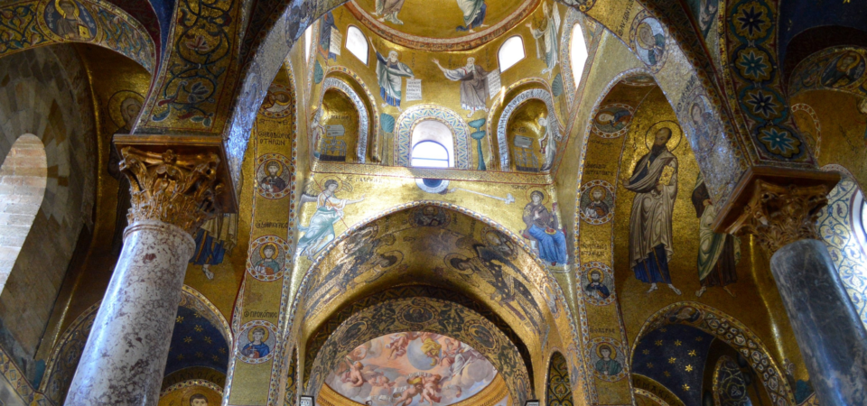 chiesa della martorana interno mosaici affresco bizantini