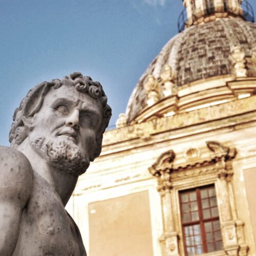 piazza pretoria palermo fontana uomo